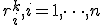 r_i^k, i = 1, \dots, n